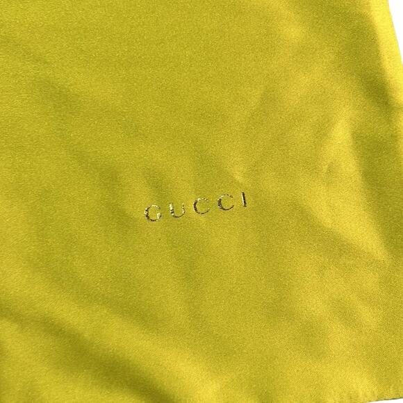 GUCCI Designer Yellow Silk Storage Pouch Dust Bag Case Organizer New Authentic - Picture 5 of 6